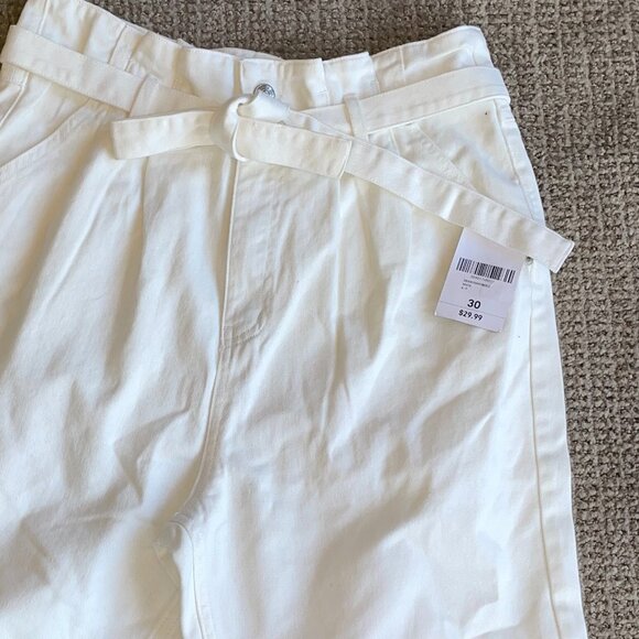 Forever 21 Jeans High Waist Denim Pants Belted Paper Bag Size 30 - Picture 7 of 11